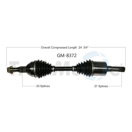 Surtrack Axle Cv Axle Shaft, Gm-8372 GM-8372